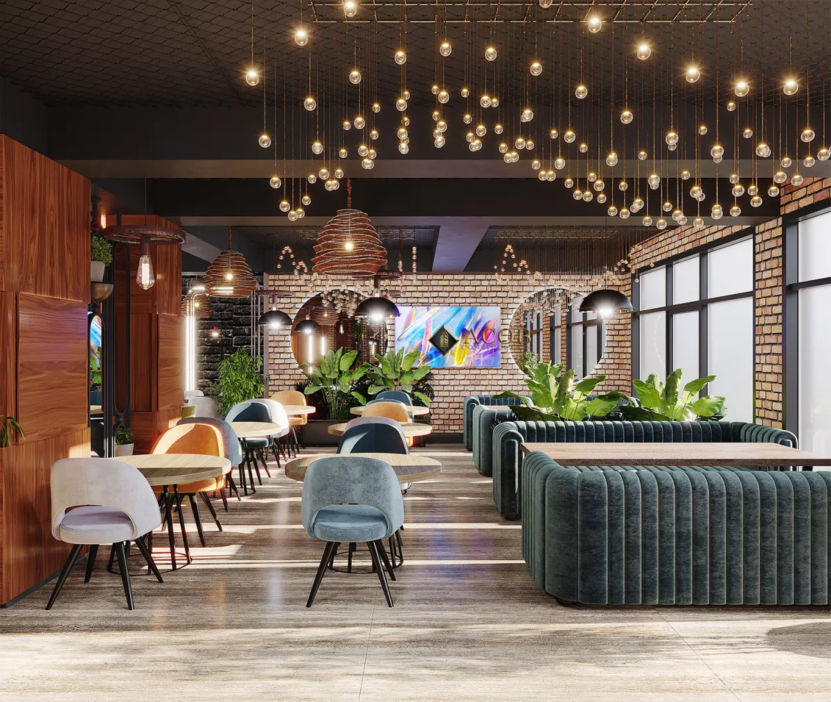 28 May ((699 m²) Restoranın interyer dizaynı