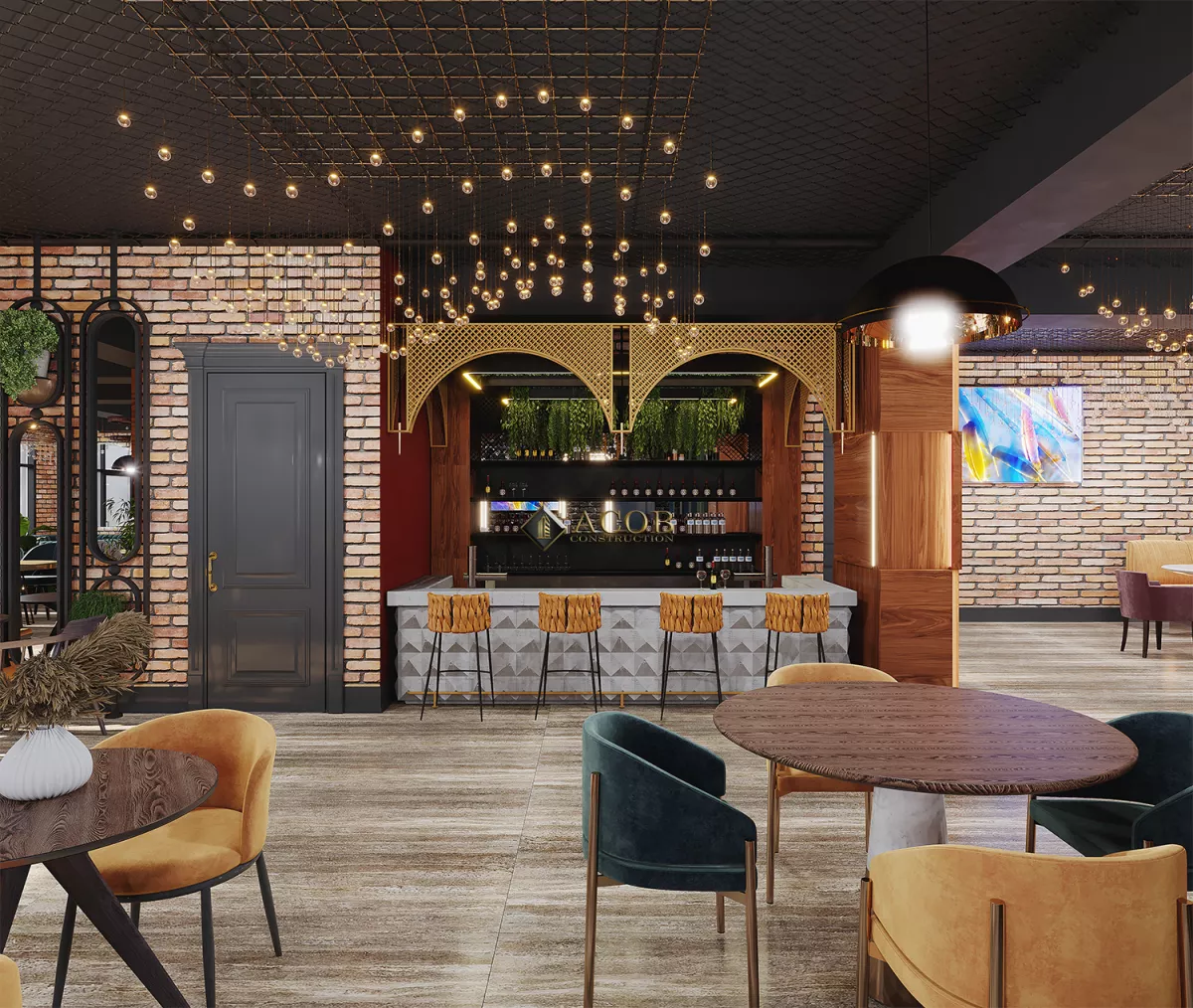 28 May ((699 m²) Restoranın interyer dizaynı