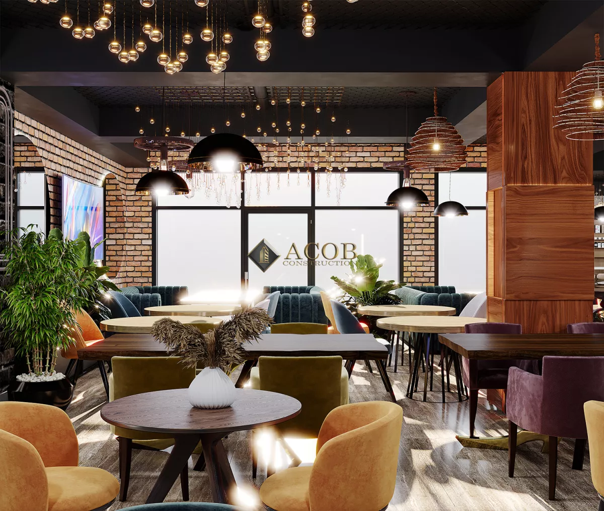 28 May ((699 m²) Restoranın interyer dizaynı
