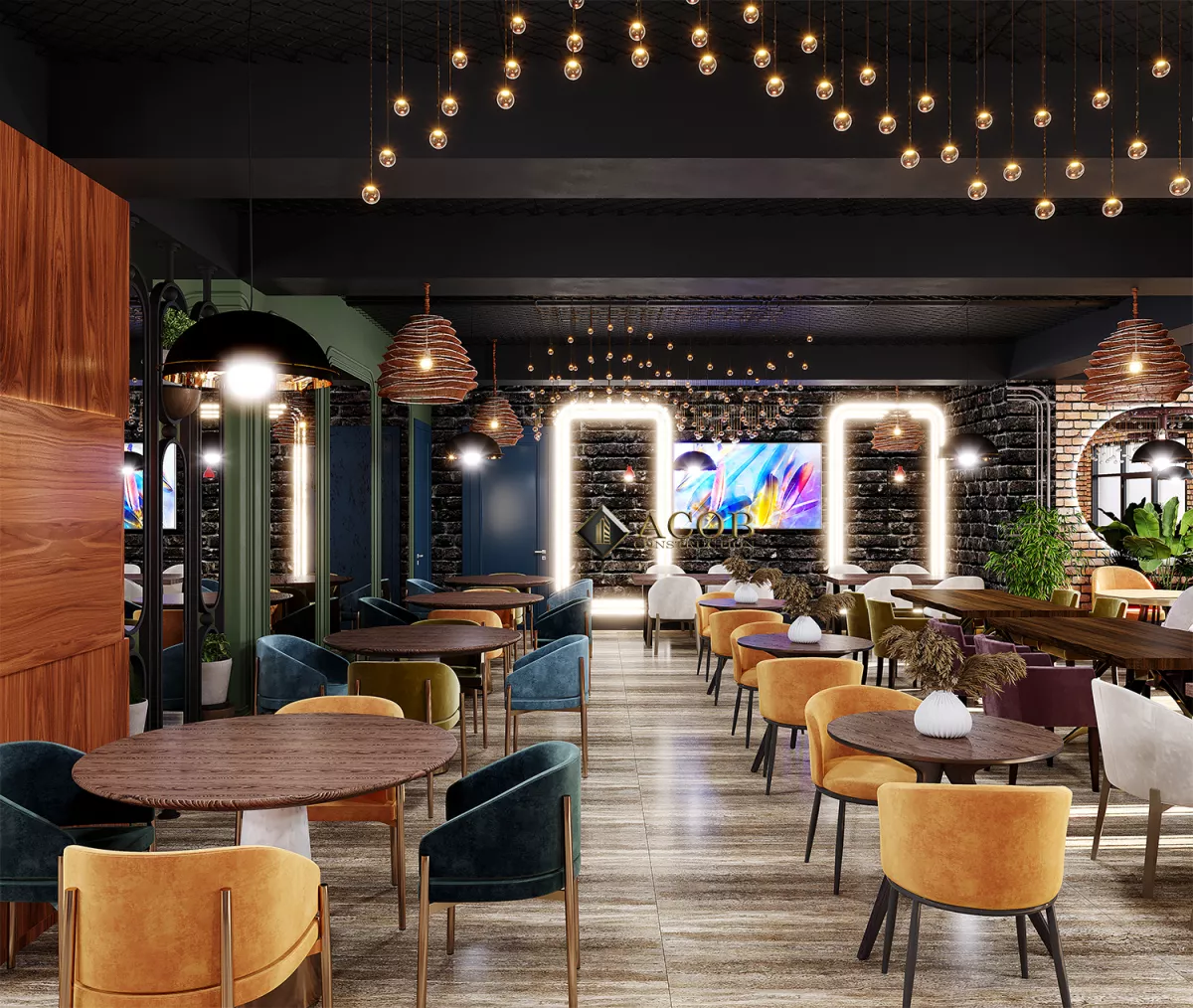 28 May ((699 m²) Restoranın interyer dizaynı