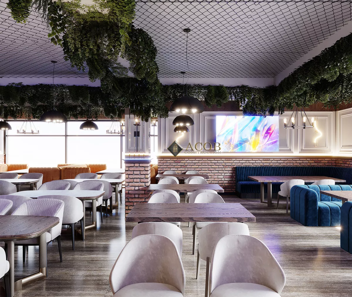 28 May ((699 m²) Restoranın interyer dizaynı