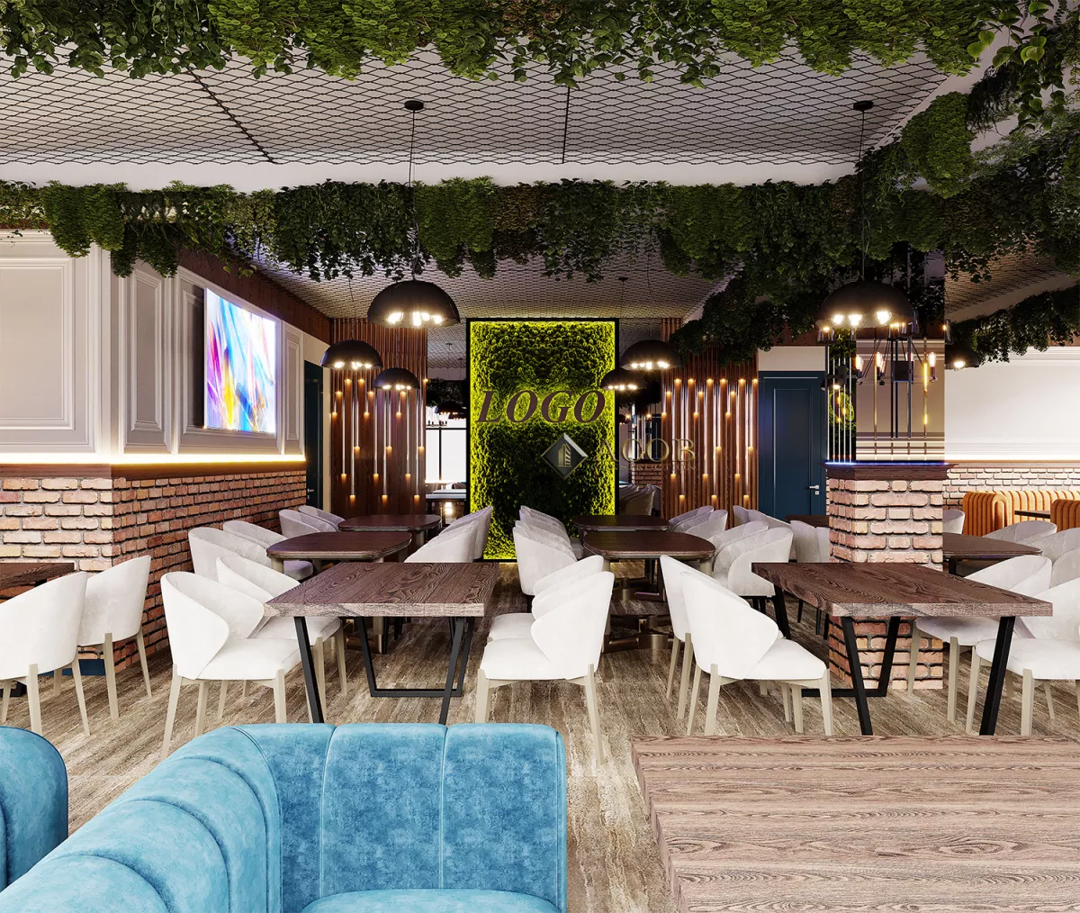 28 May ((699 m²) Restoranın interyer dizaynı