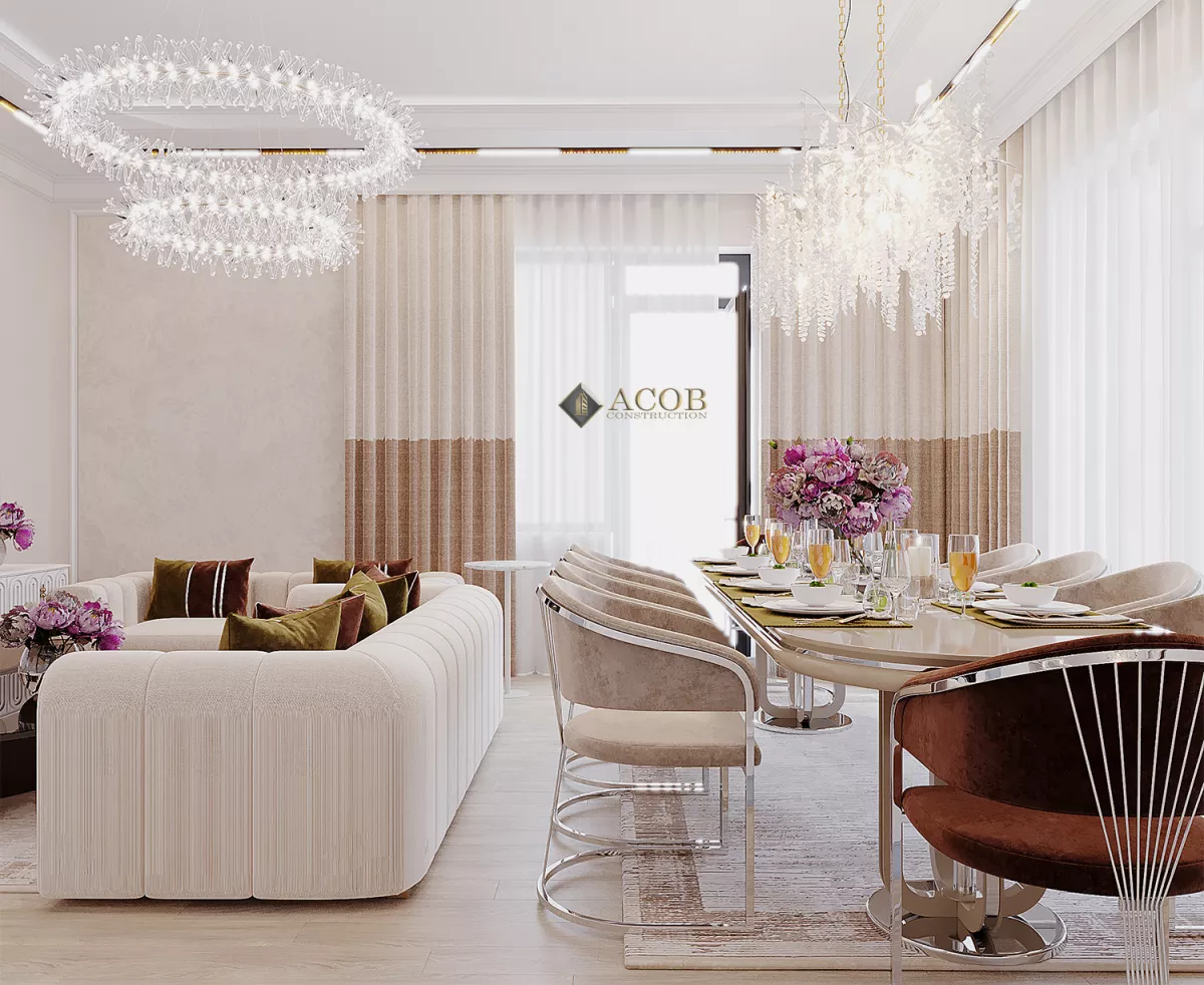 Şəki rayonu  (425 m²) həyət evinin interyer dizaynı