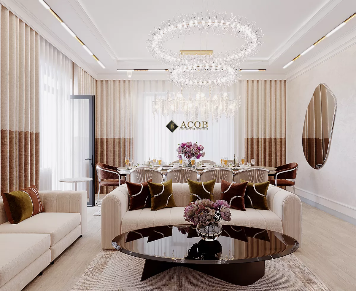 Şəki rayonu  (425 m²) həyət evinin interyer dizaynı