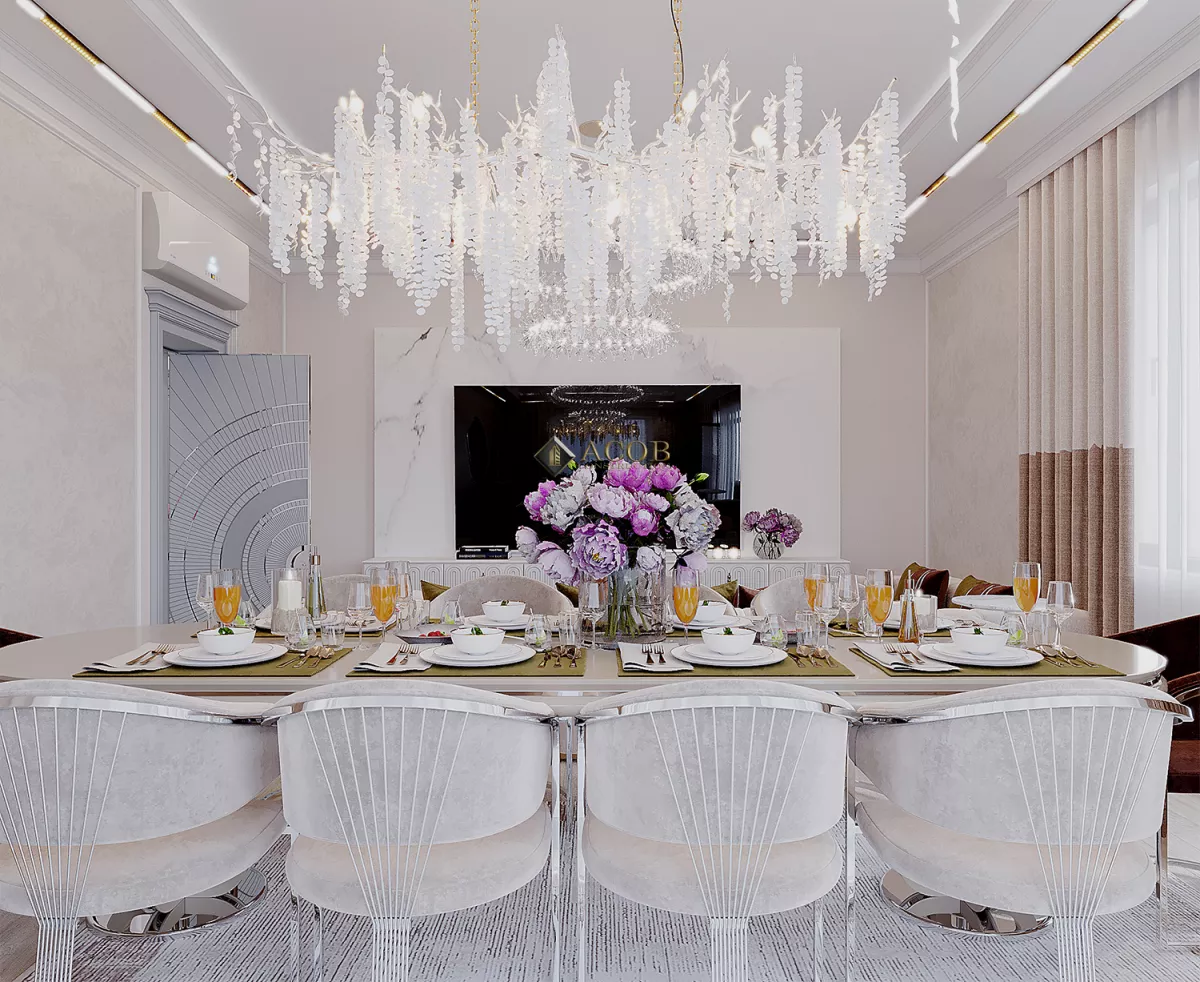 Şəki rayonu  (425 m²) həyət evinin interyer dizaynı