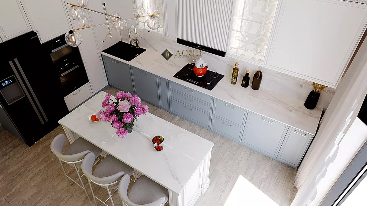 Şəki rayonu  (425 m²) həyət evinin interyer dizaynı