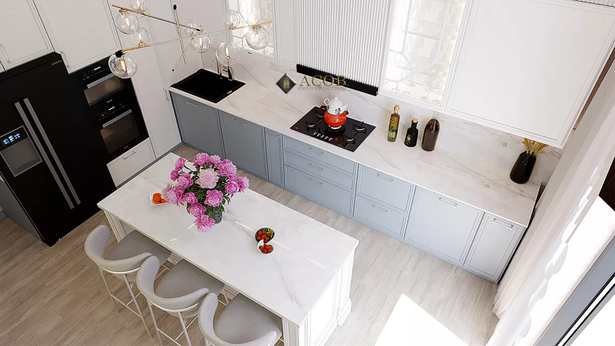 Şəki rayonu  (425 m²) həyət evinin interyer dizaynı