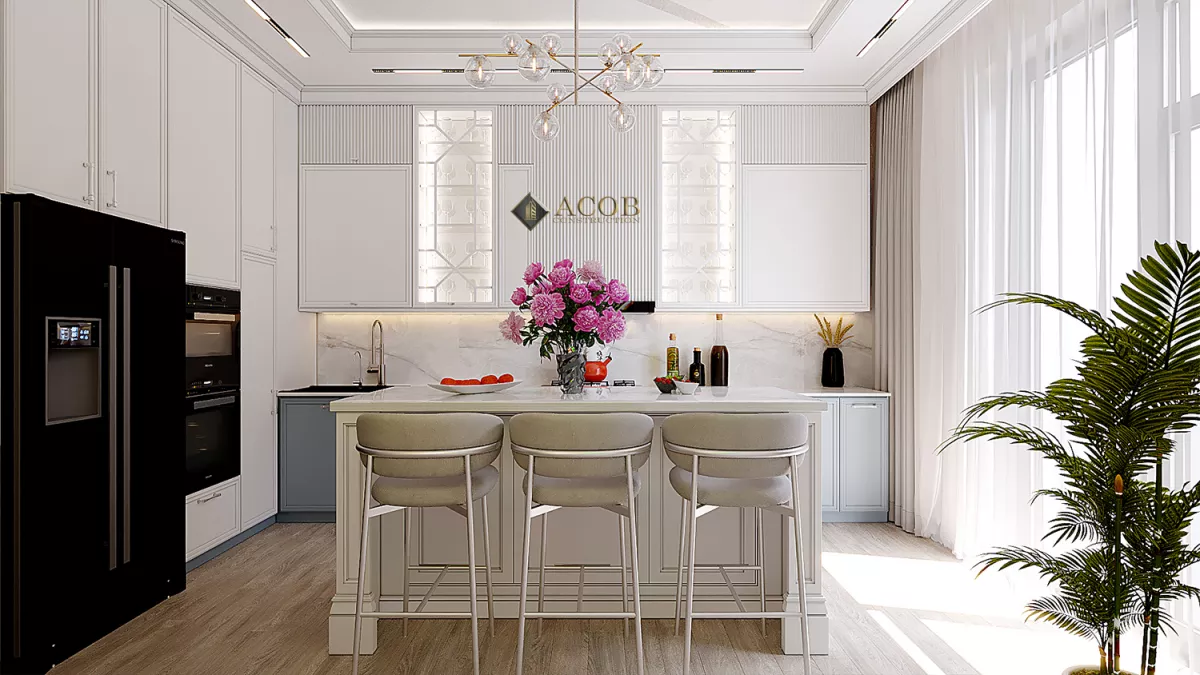 Şəki rayonu  (425 m²) həyət evinin interyer dizaynı