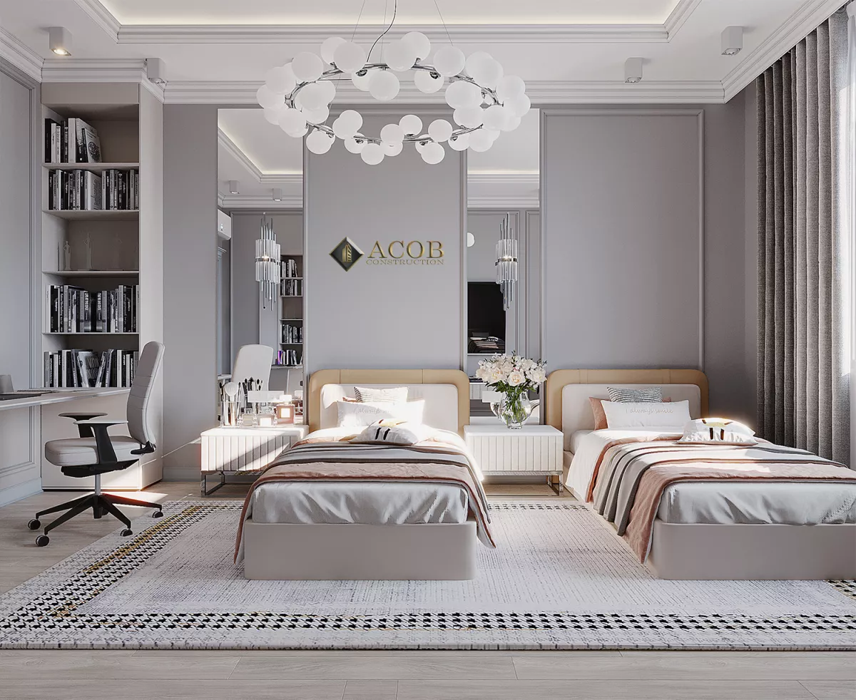 Şəki rayonu  (425 m²) həyət evinin interyer dizaynı