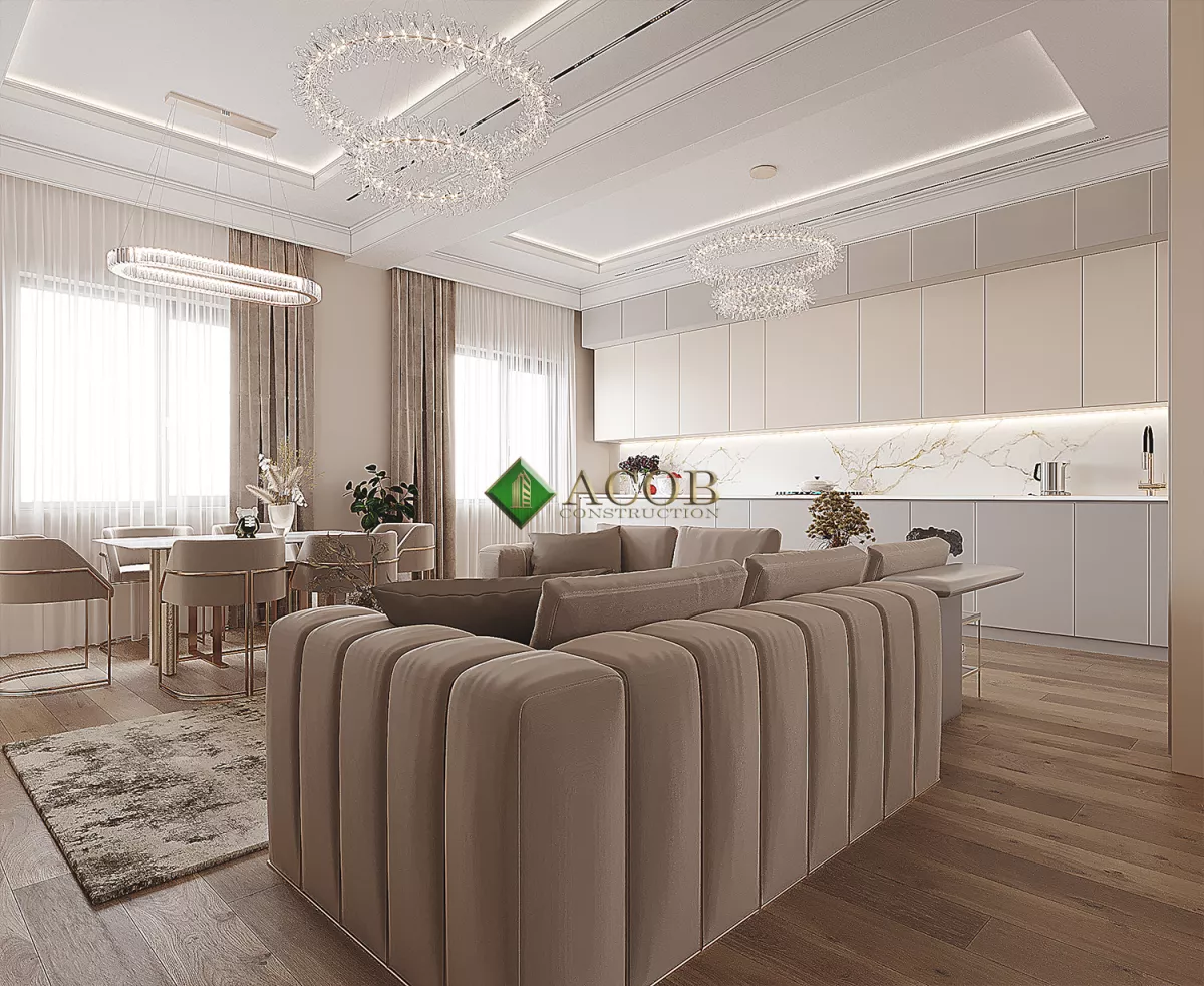İçərişəhər 110 m² mənzilin modern interyer dizaynı