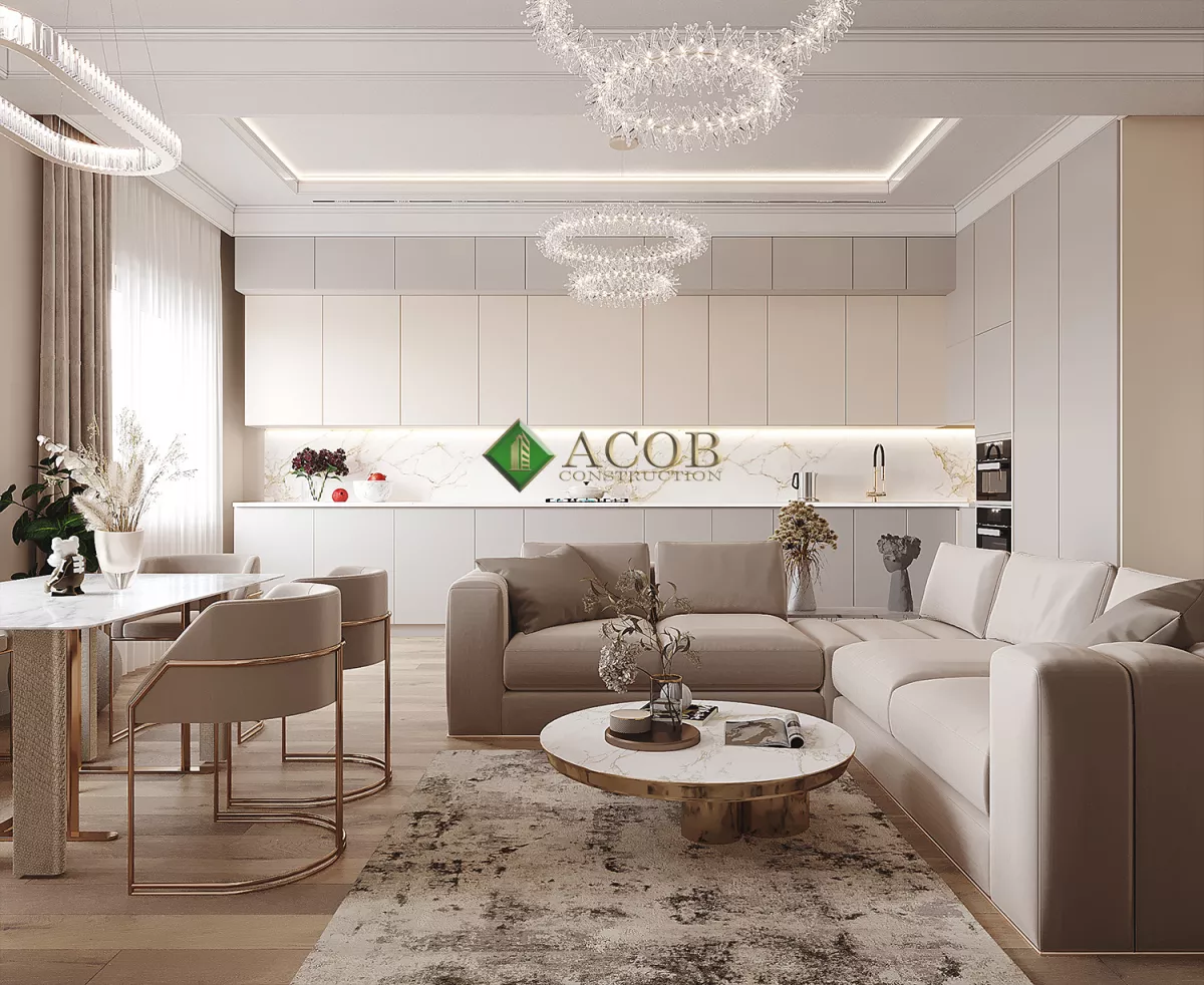 İçərişəhər 110 m² mənzilin modern interyer dizaynı