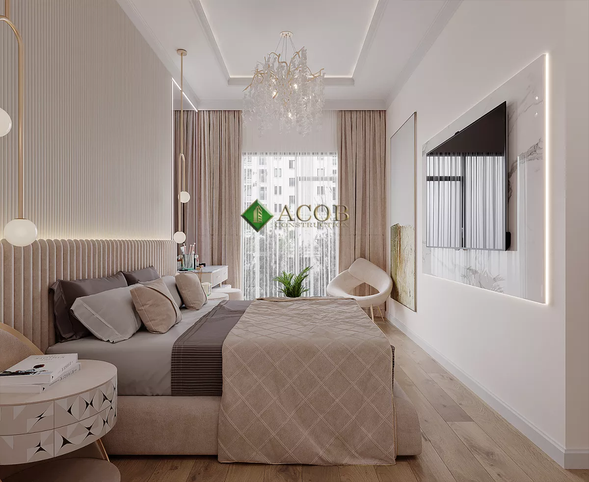 İçərişəhər 110 m² mənzilin modern interyer dizaynı