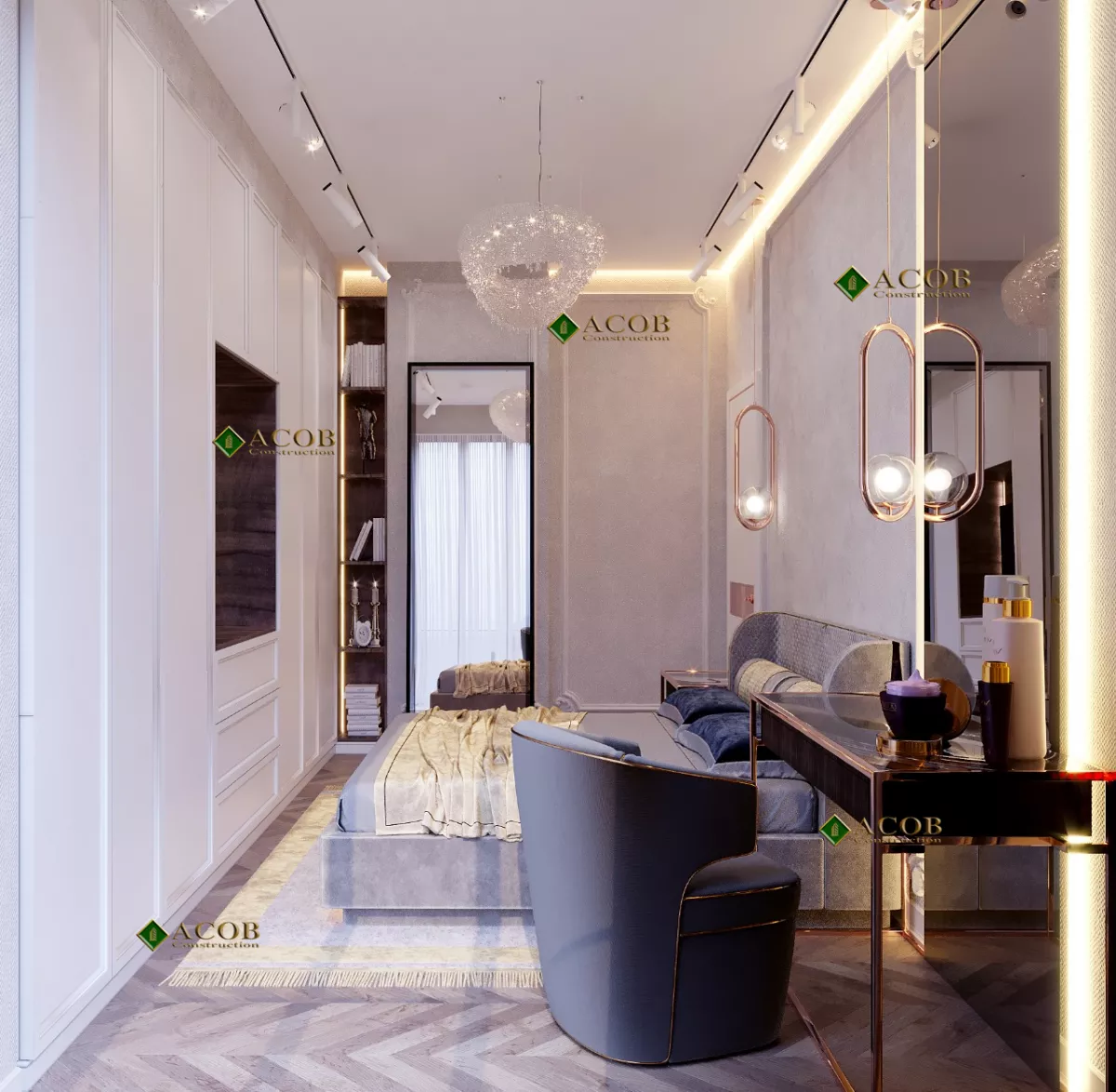 Xırdalan (120 m²) mənzilin interyer dizaynı