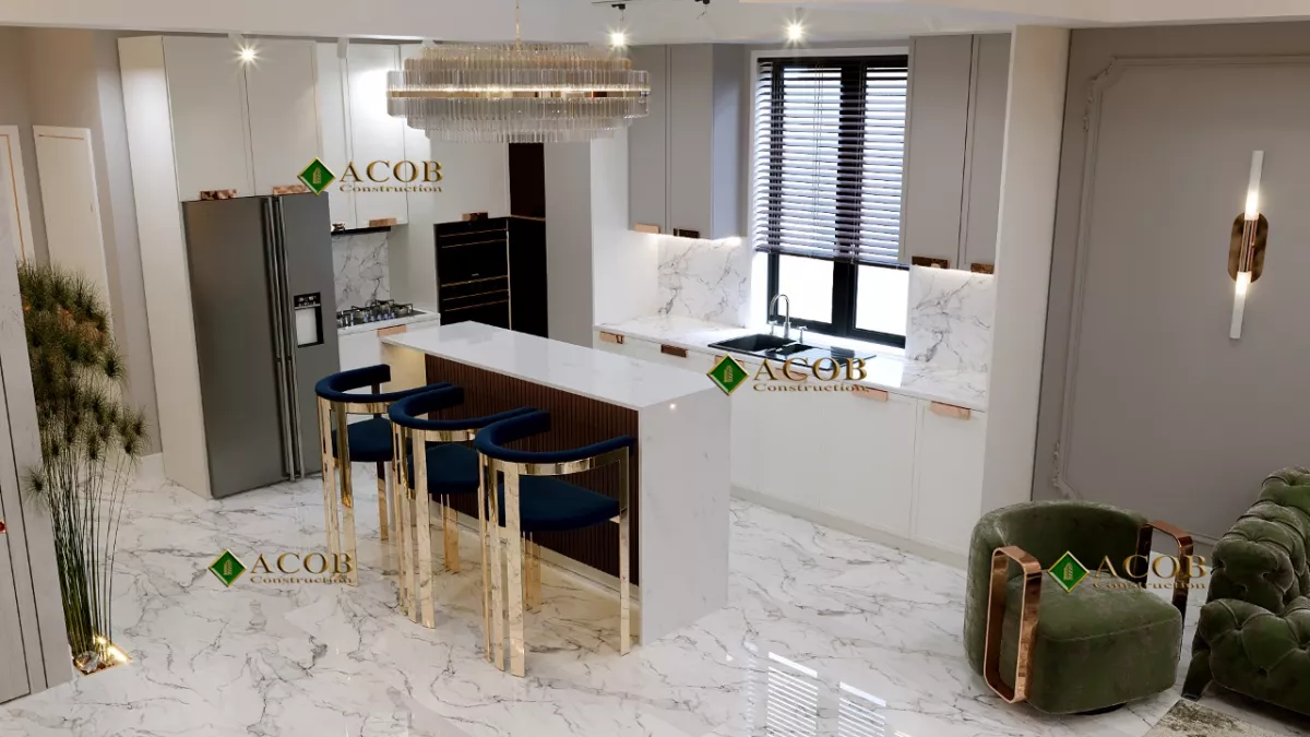 Xırdalan (120 m²) mənzilin interyer dizaynı