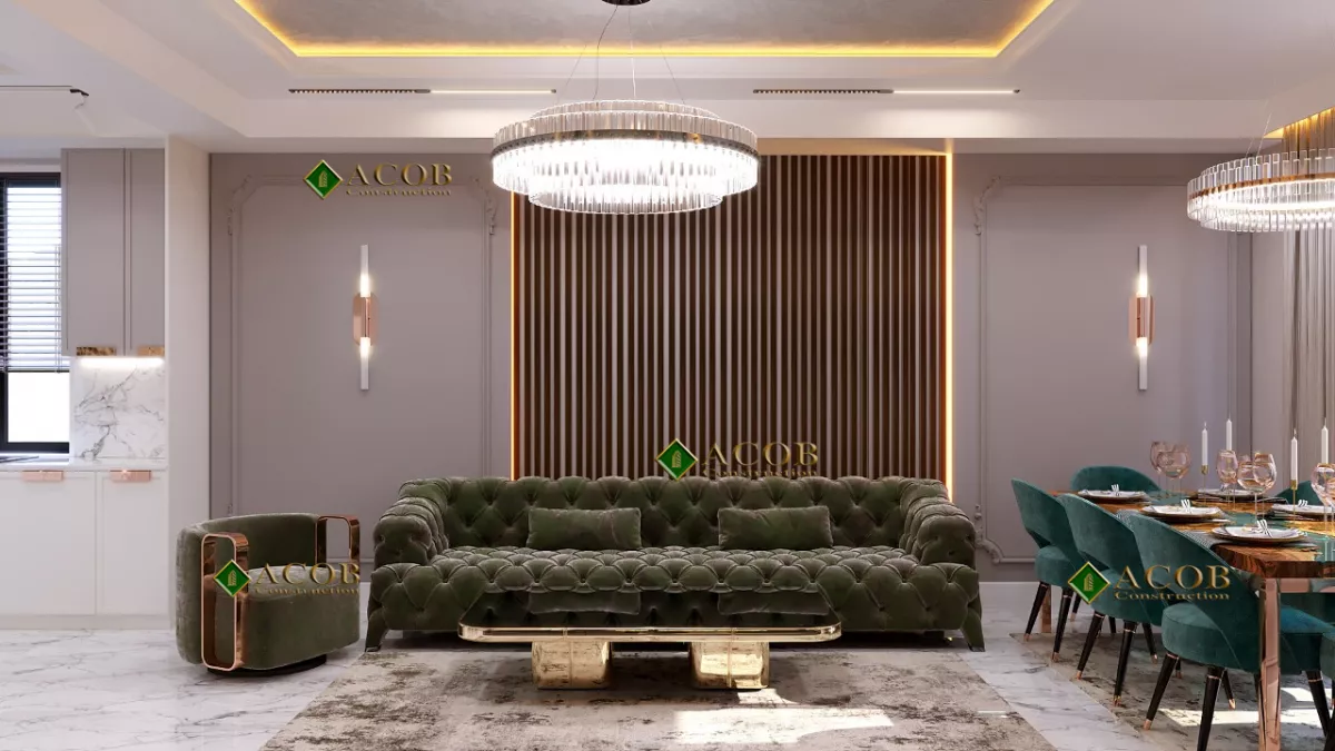 Xırdalan (120 m²) mənzilin interyer dizaynı