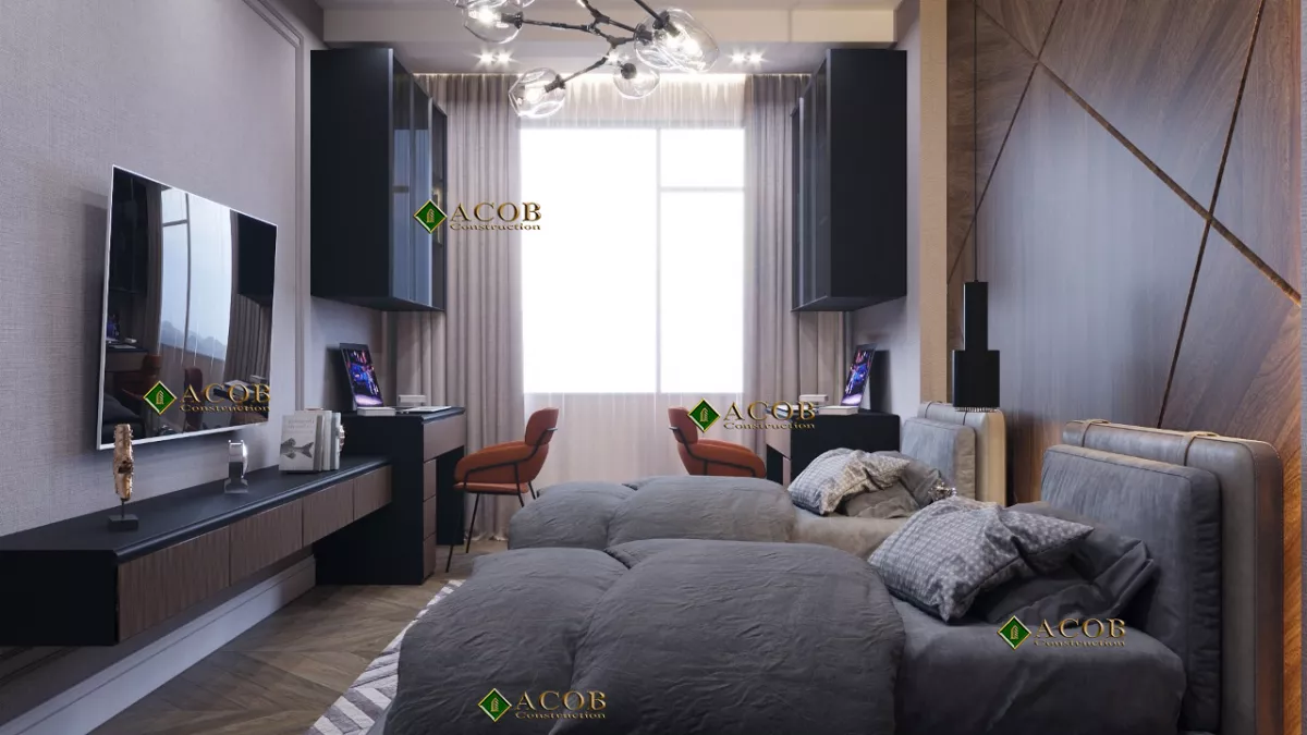 28 May (140 m²) mənzilin interyer dizaynı