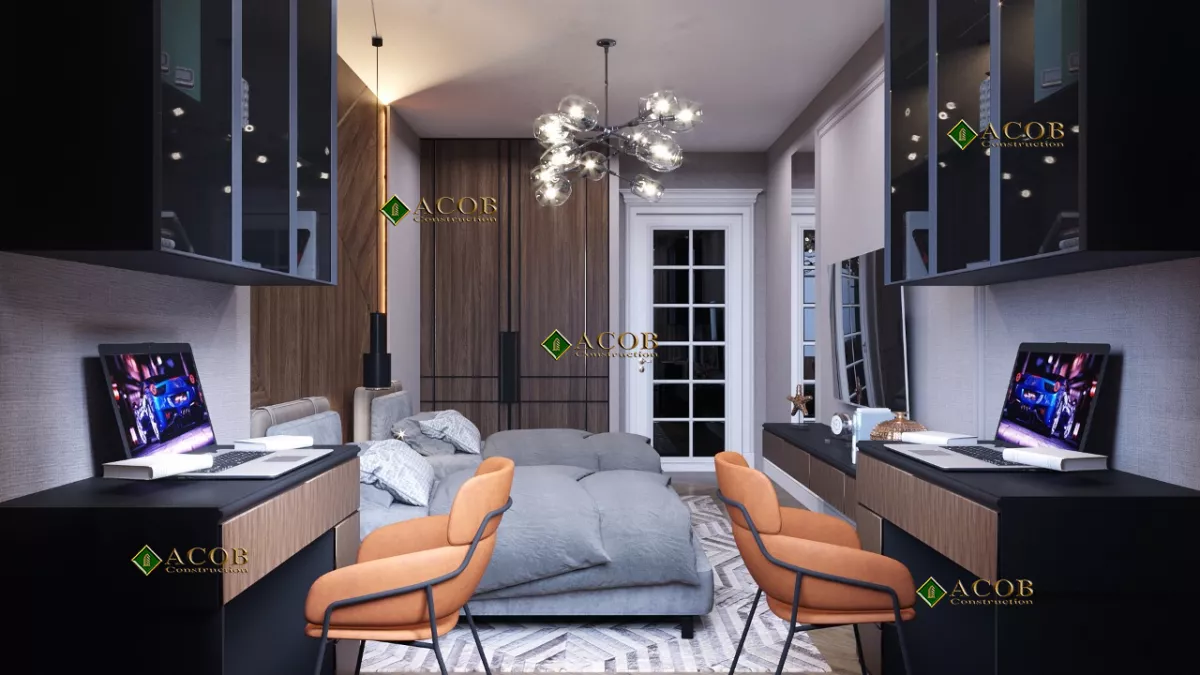 28 May (140 m²) mənzilin interyer dizaynı