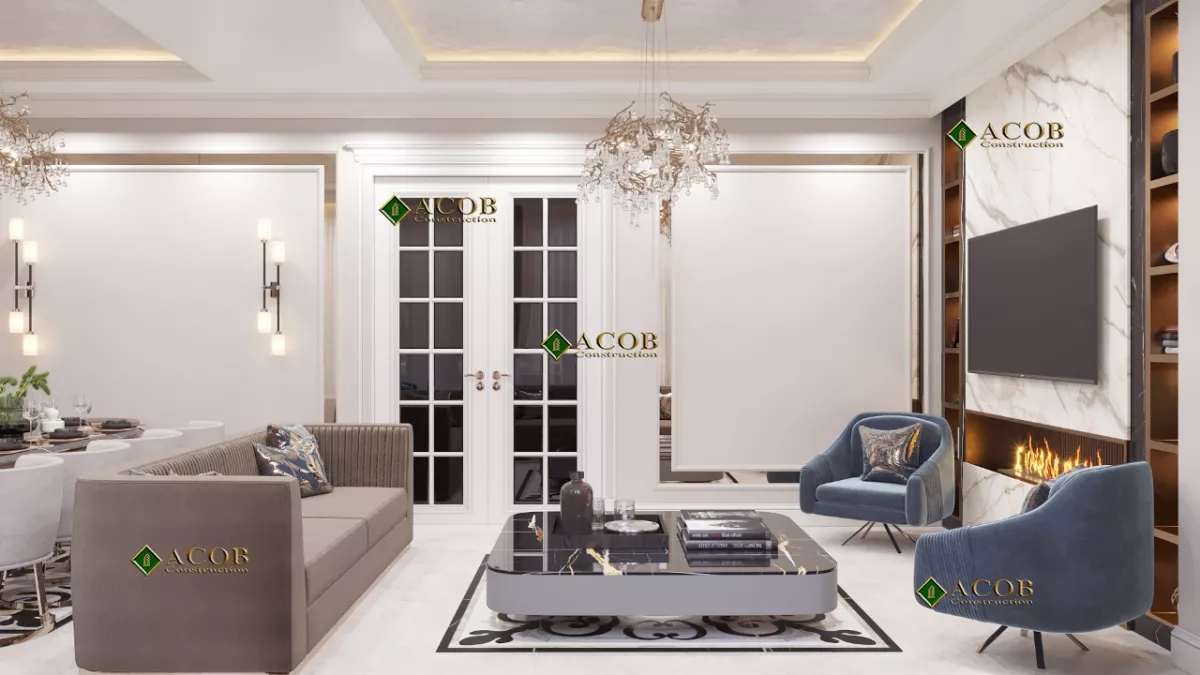 28 May (140 m²) mənzilin interyer dizaynı