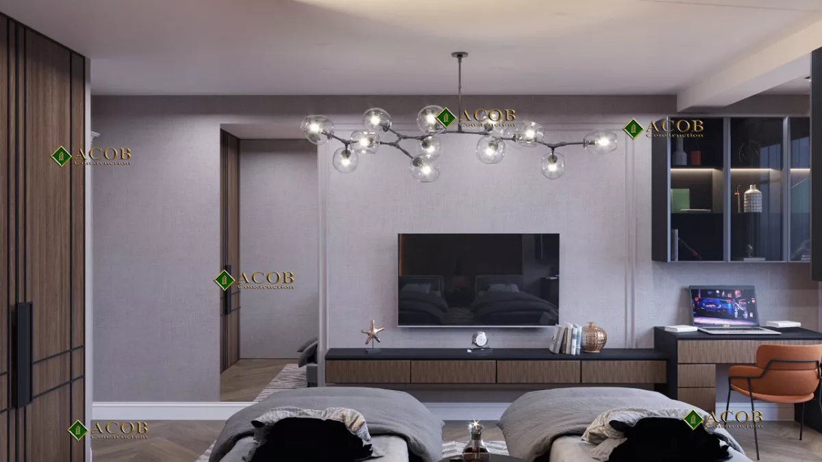 28 May (140 m²) mənzilin interyer dizaynı