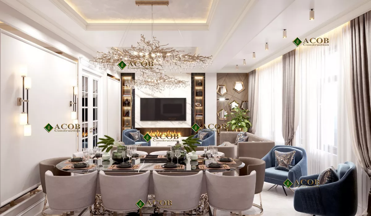 28 May (140 m²) mənzilin interyer dizaynı