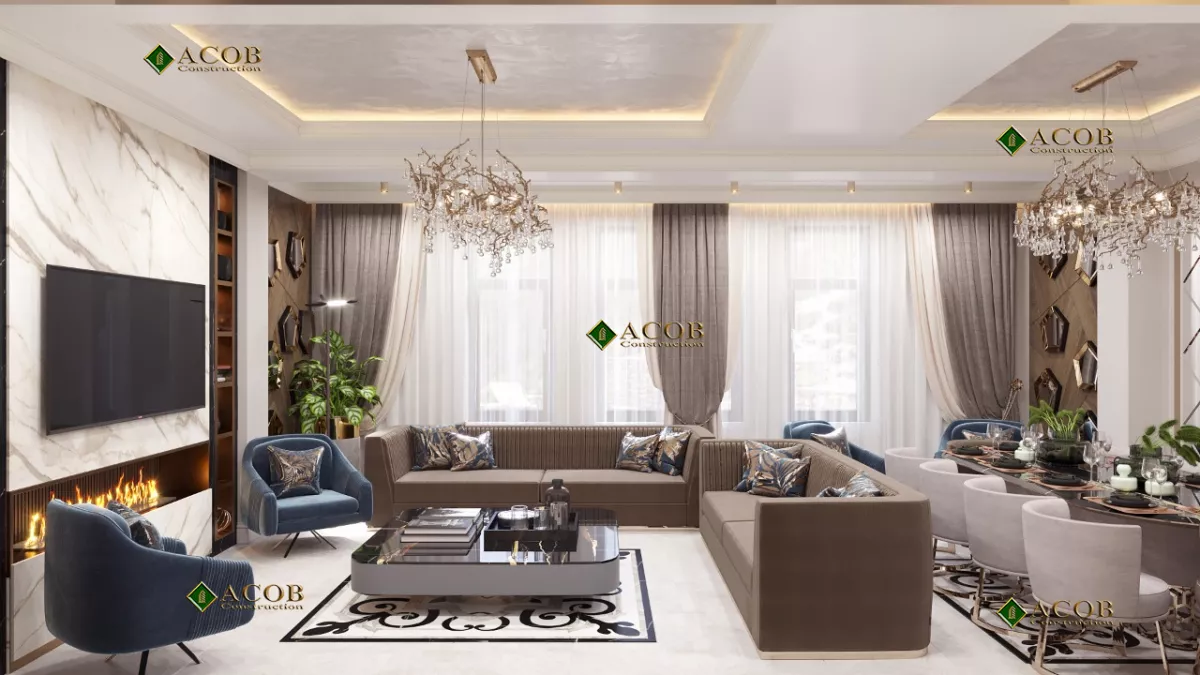 28 May (140 m²) mənzilin interyer dizaynı
