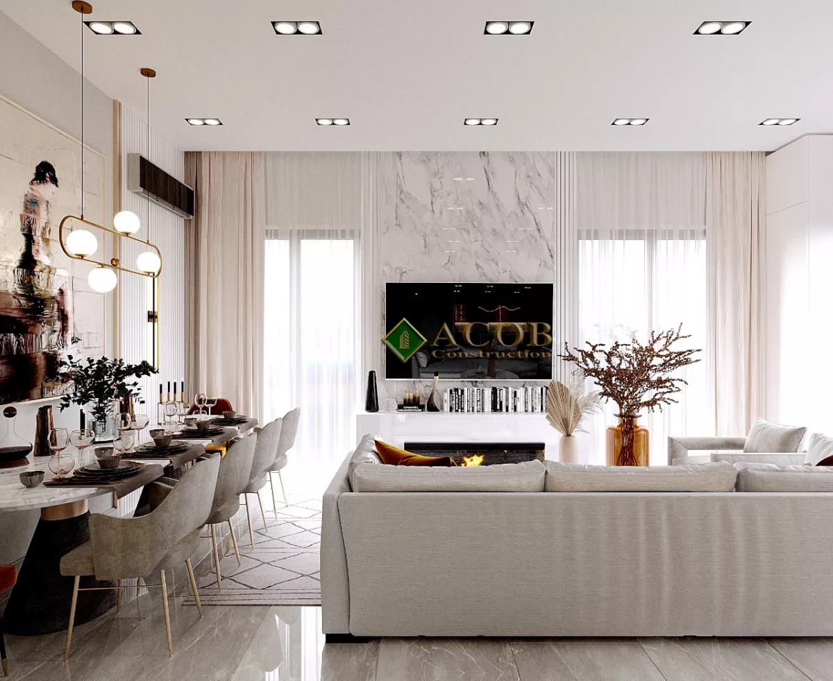 Şüvəlan (180 m²) bağ evinin interyer dizaynı