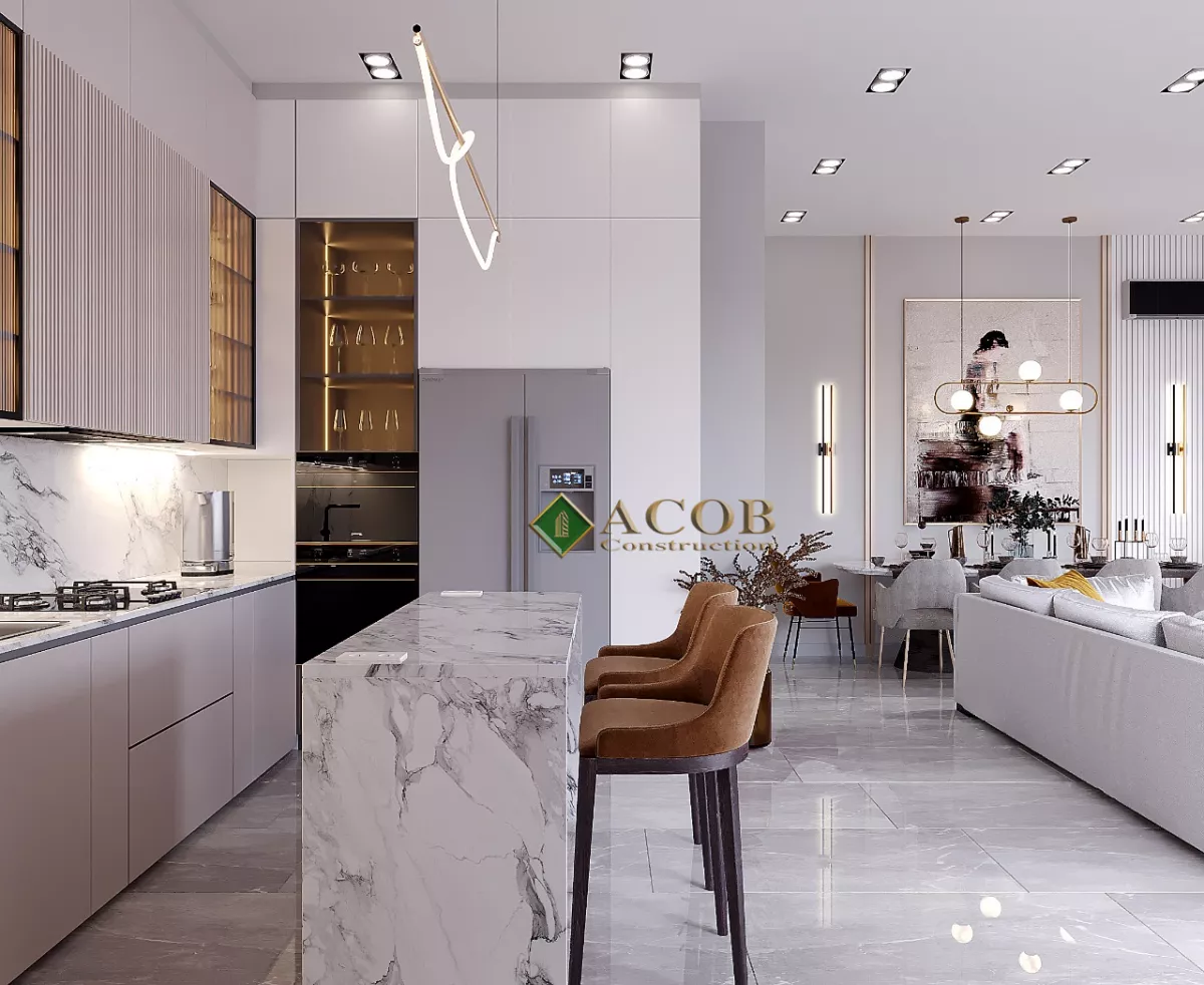 Şüvəlan (180 m²) bağ evinin interyer dizaynı