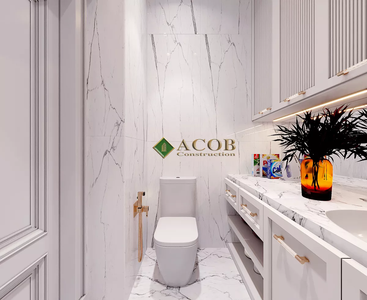 Ağ şəhər (125 m²) mənzilin interyer dizaynı