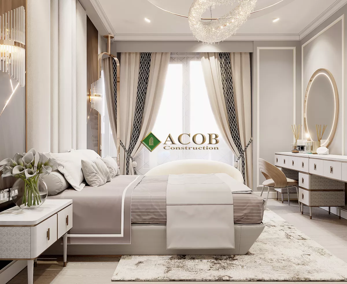 Ağ şəhər (125 m²) mənzilin interyer dizaynı