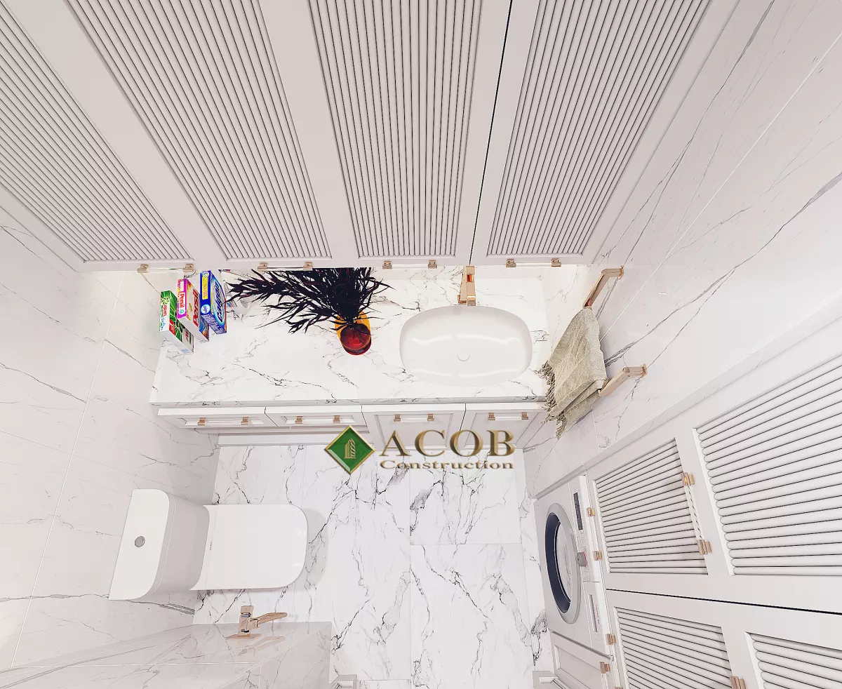 Ağ şəhər (125 m²) mənzilin interyer dizaynı
