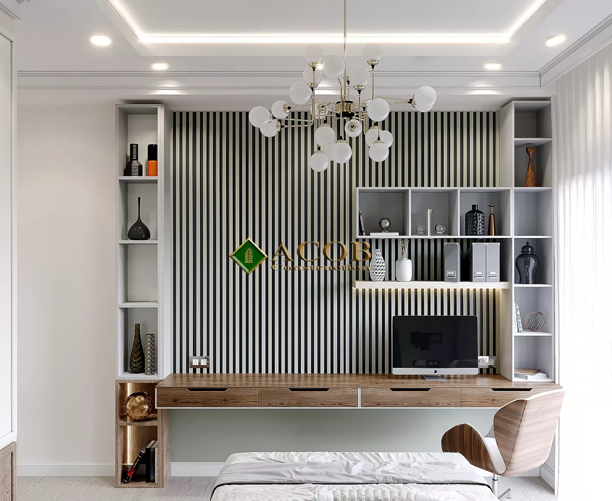 Ağ şəhər (125 m²) mənzilin interyer dizaynı