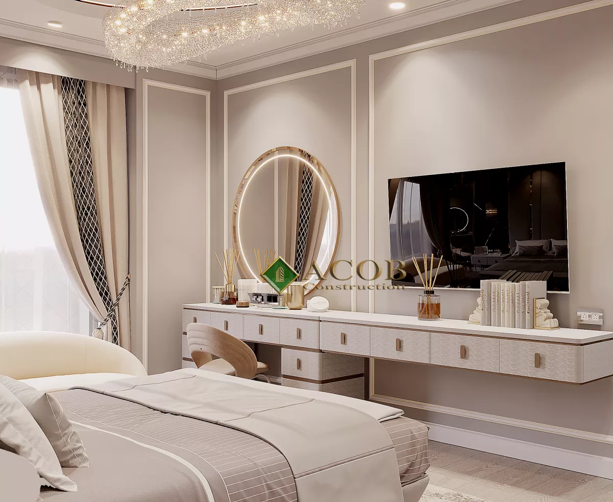 Ağ şəhər (125 m²) mənzilin interyer dizaynı