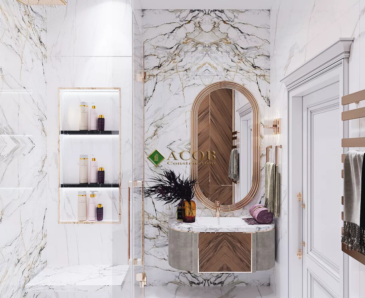Ağ şəhər (125 m²) mənzilin interyer dizaynı
