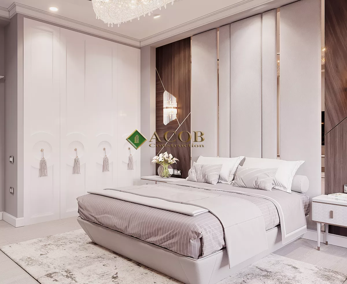Ağ şəhər (125 m²) mənzilin interyer dizaynı