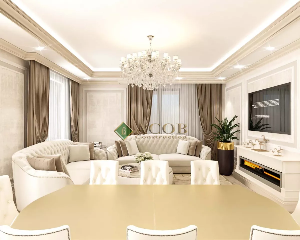 Yasamal (130 m²) mənzilin interyer dizaynı