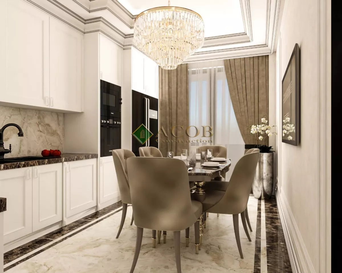 Yasamal (130 m²) mənzilin interyer dizaynı