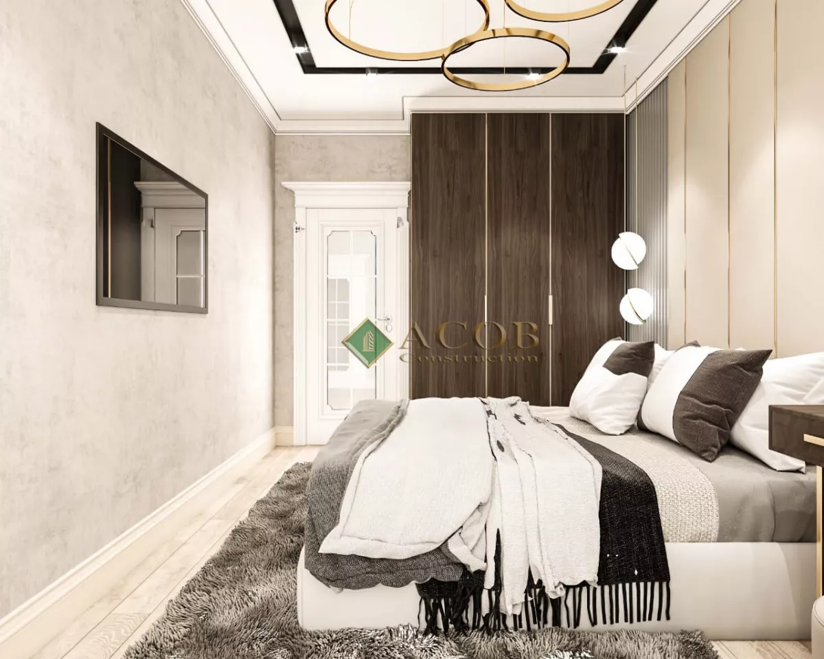Yasamal (130 m²) mənzilin interyer dizaynı