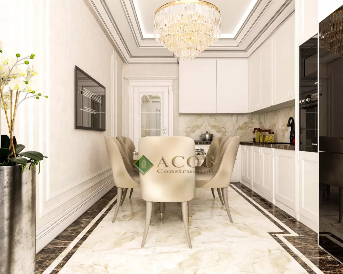 Yasamal (130 m²) mənzilin interyer dizaynı