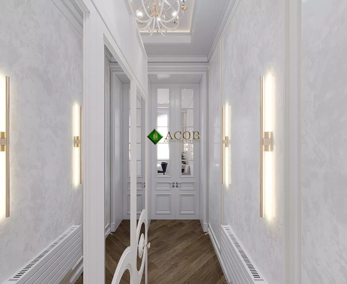 İçəri şəhər (80 m²) mənzilin interyer dizaynı