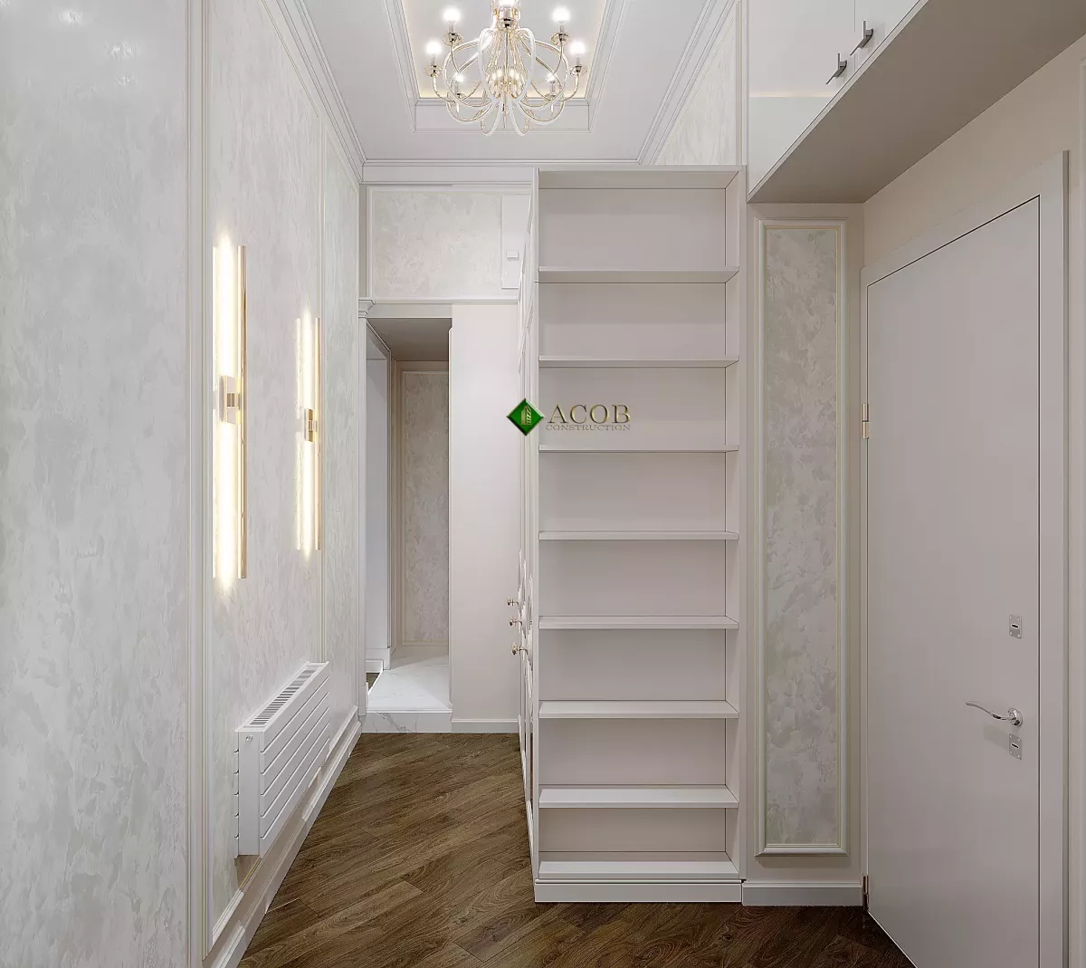 İçəri şəhər (80 m²) mənzilin interyer dizaynı
