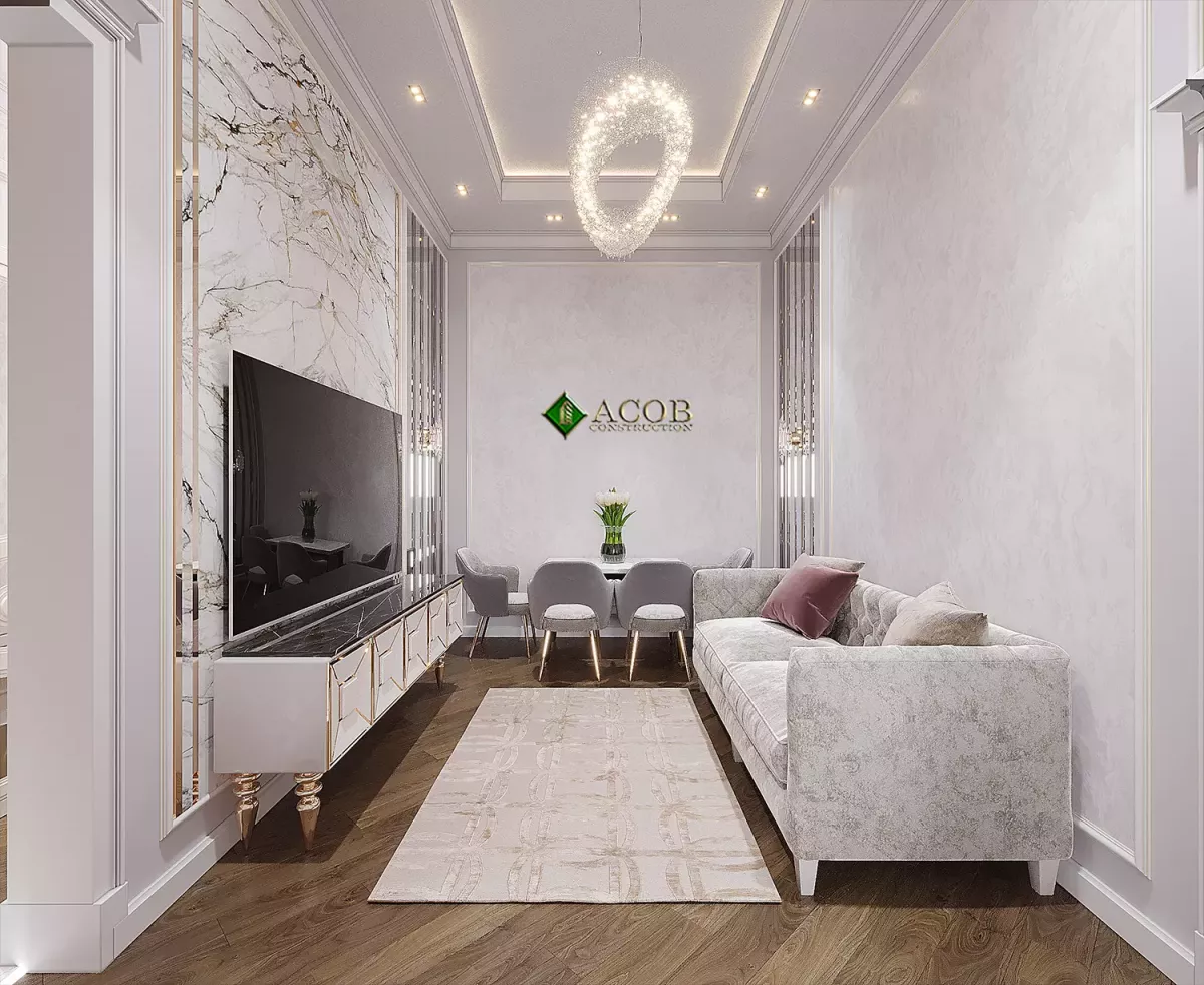 İçəri şəhər (80 m²) mənzilin interyer dizaynı