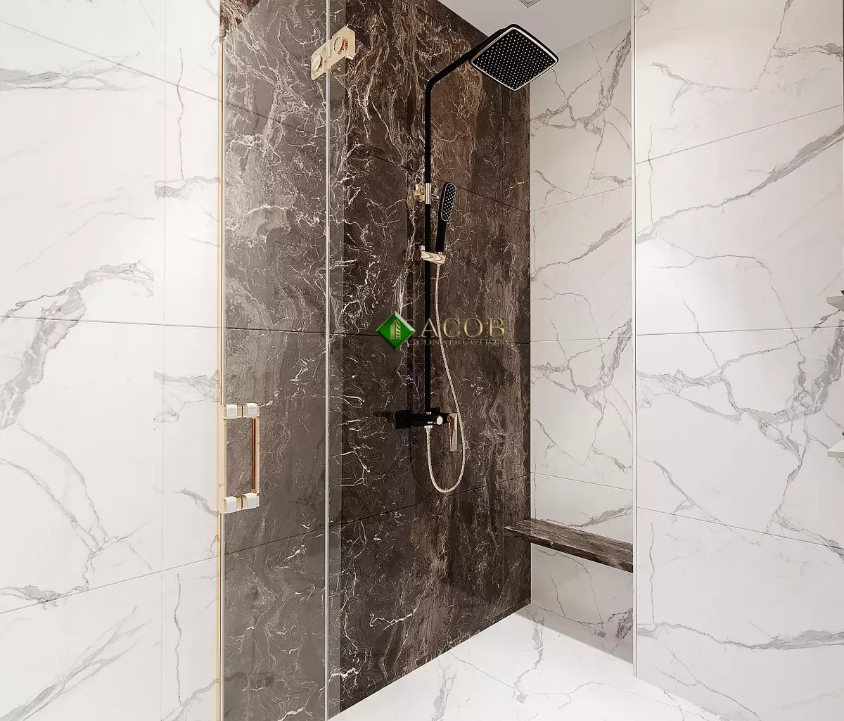 İçəri şəhər (80 m²) mənzilin interyer dizaynı