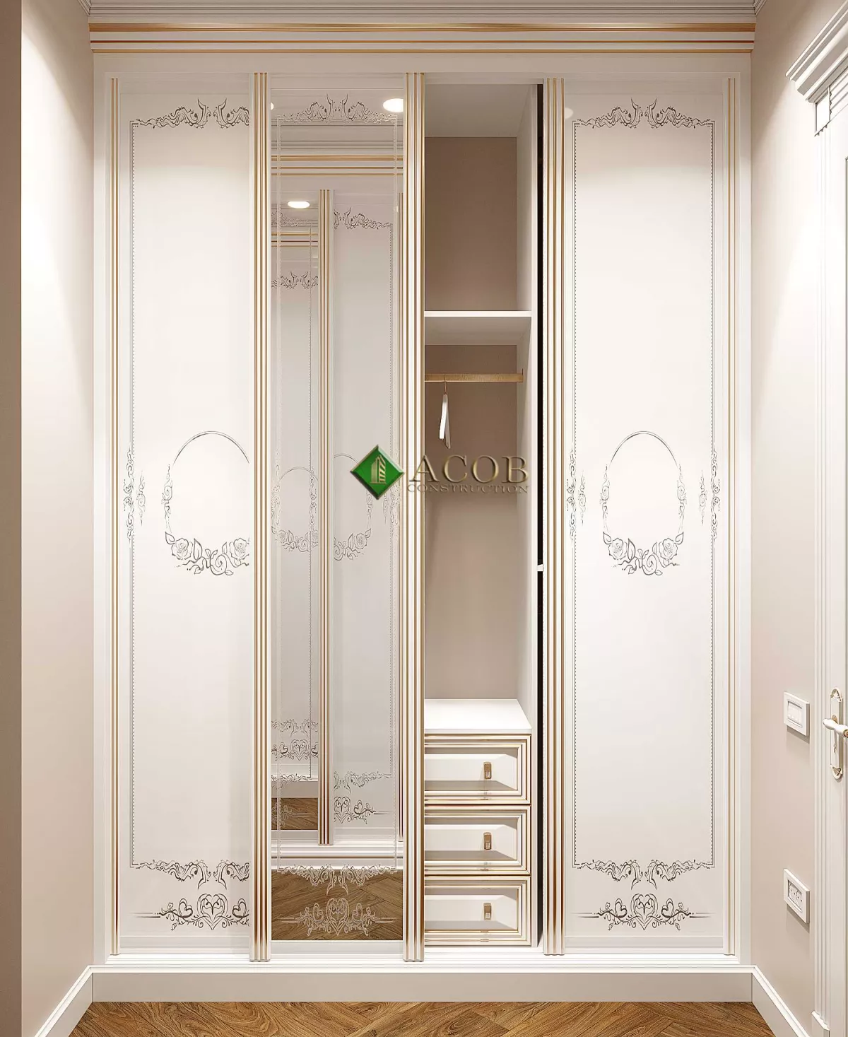 Ağ şəhər ( 200 m²) mənzilin interier dizaynı