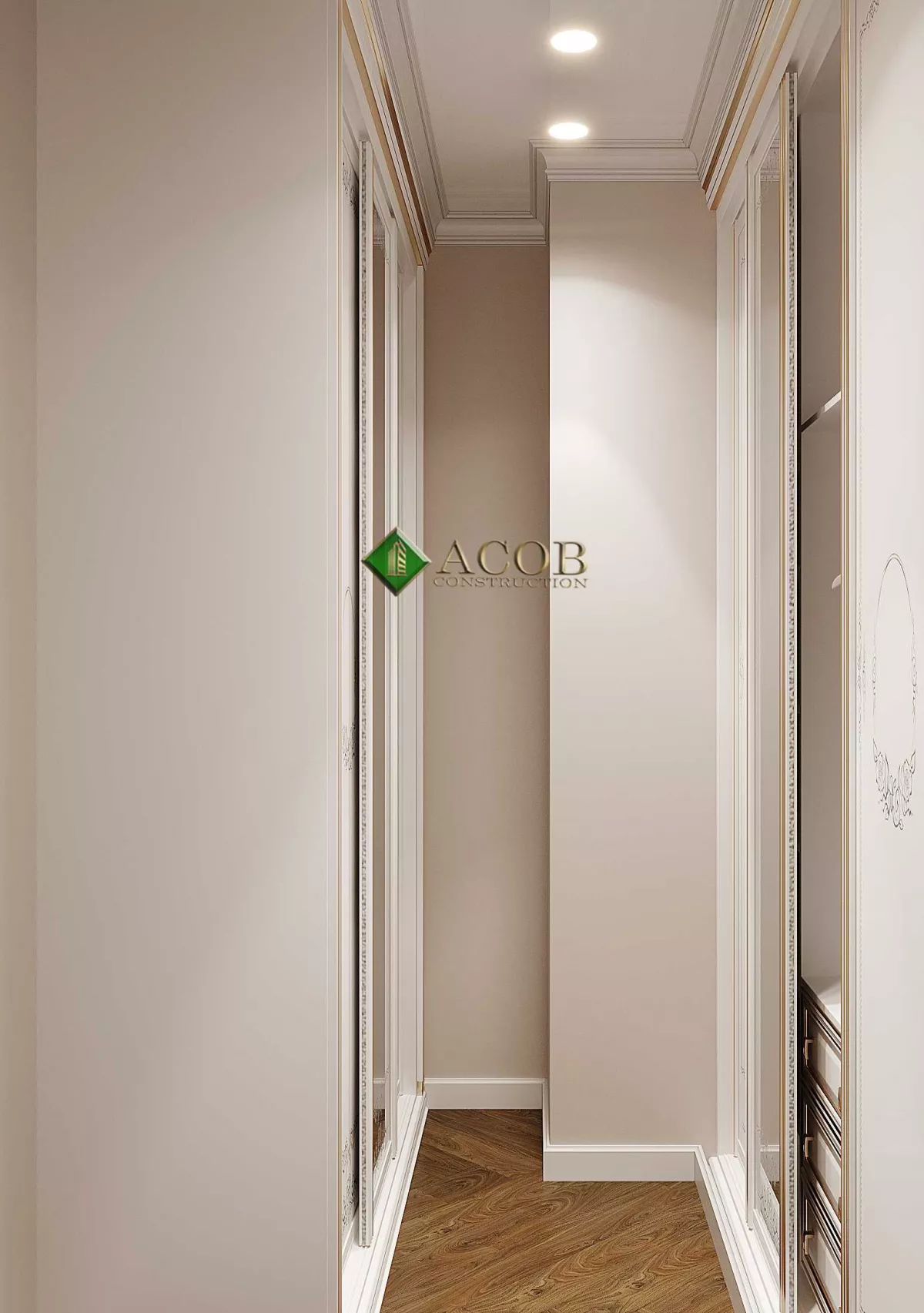 Ağ şəhər ( 200 m²) mənzilin interier dizaynı