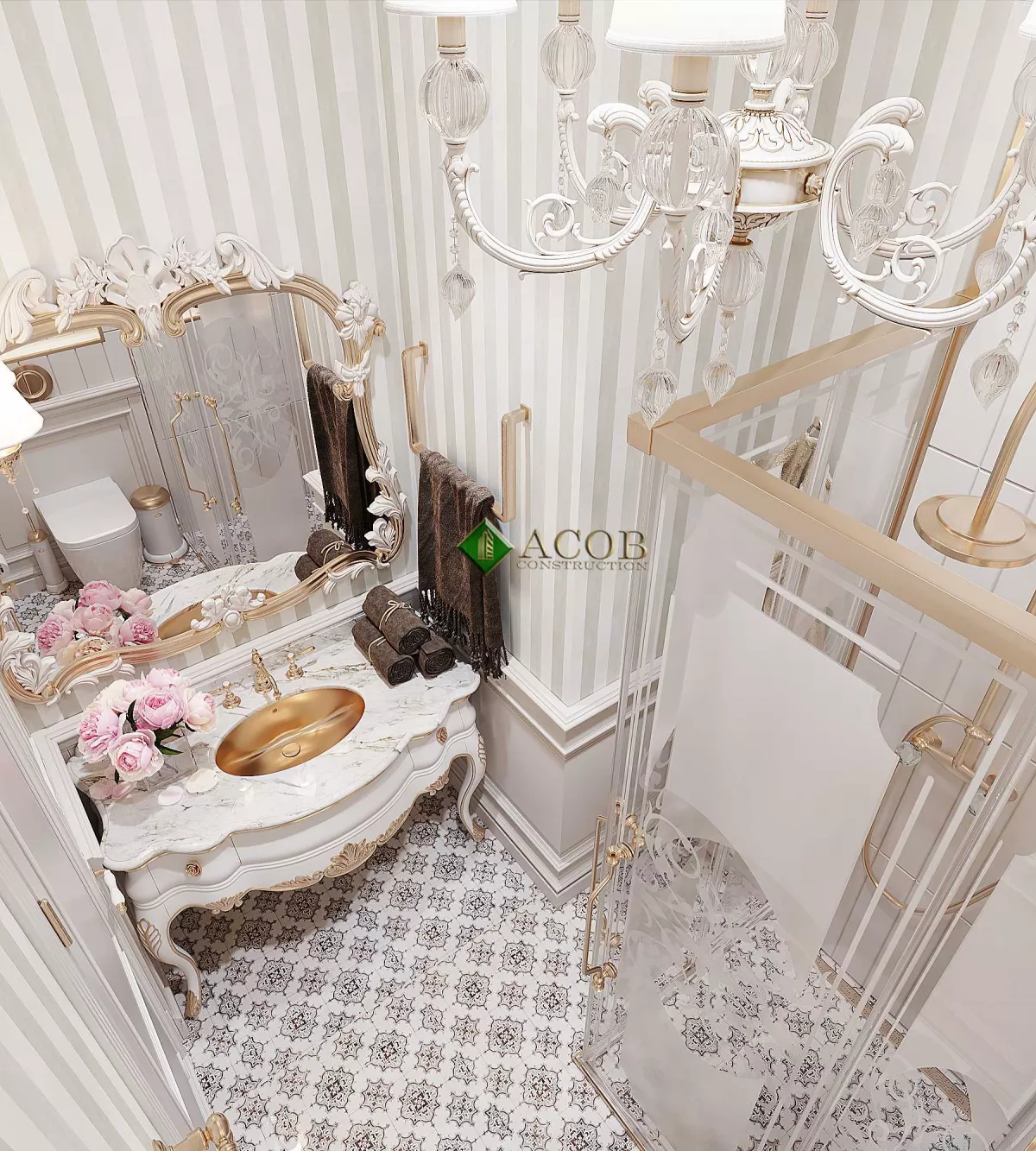 Ağ şəhər ( 200 m²) mənzilin interier dizaynı