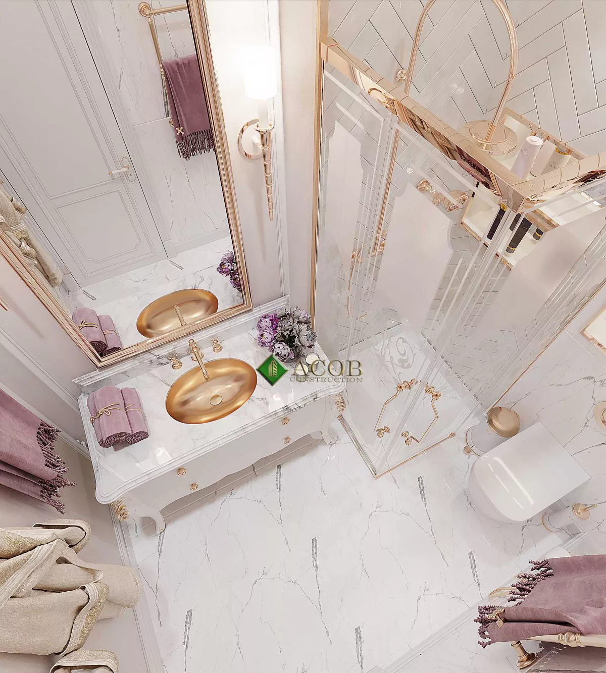 Ağ şəhər ( 200 m²) mənzilin interier dizaynı