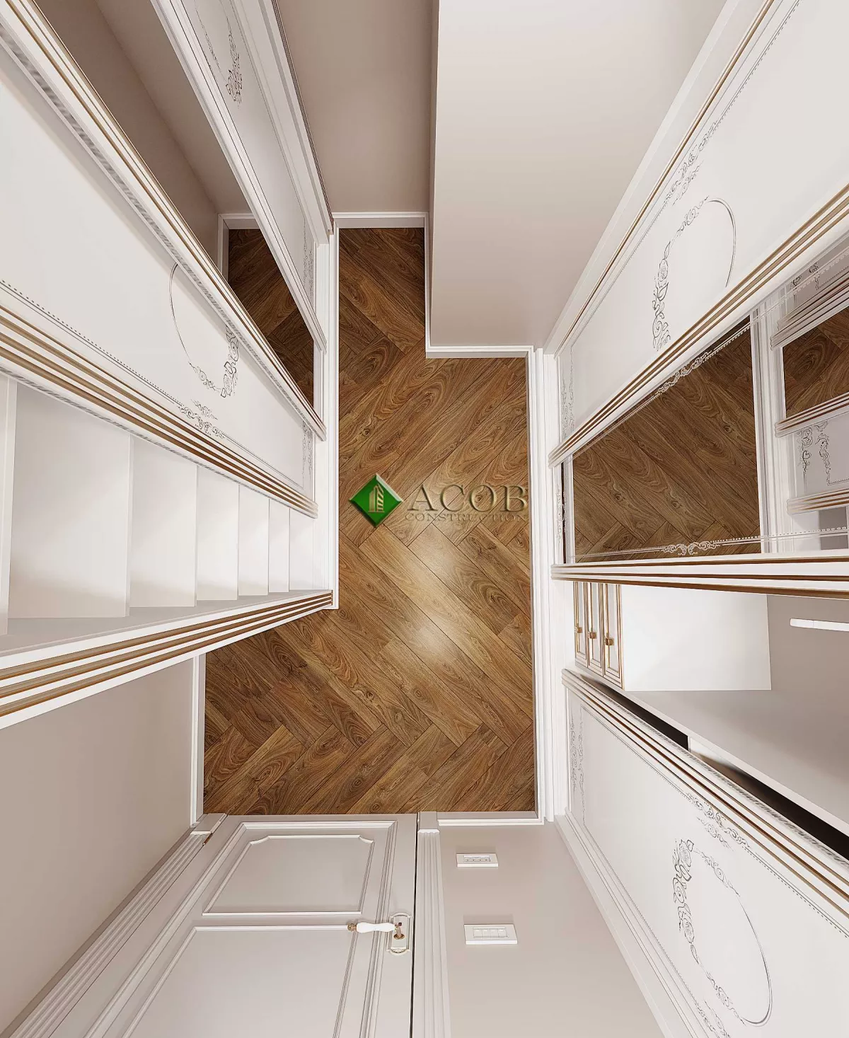 Ağ şəhər ( 200 m²) mənzilin interier dizaynı