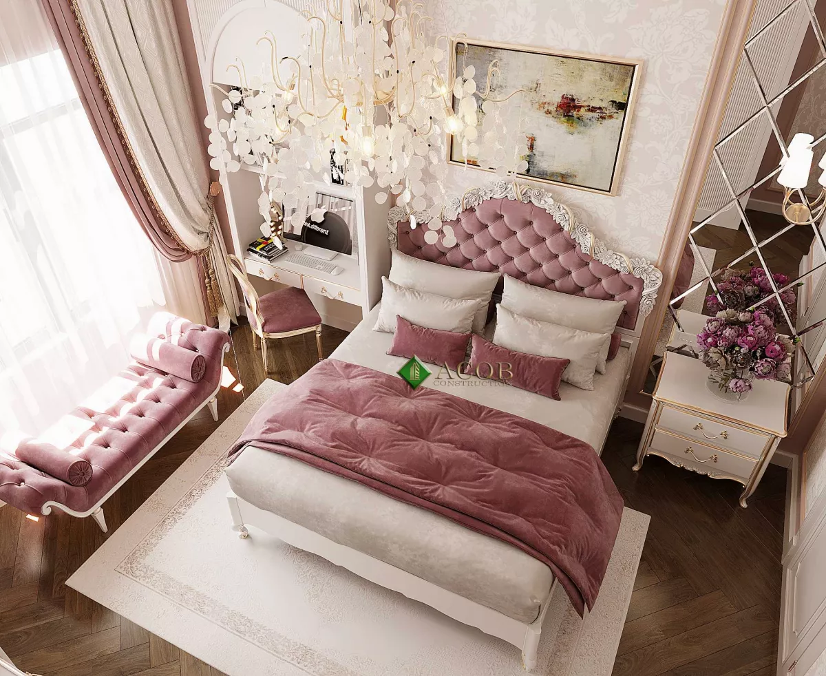 Ağ şəhər ( 200 m²) mənzilin interier dizaynı