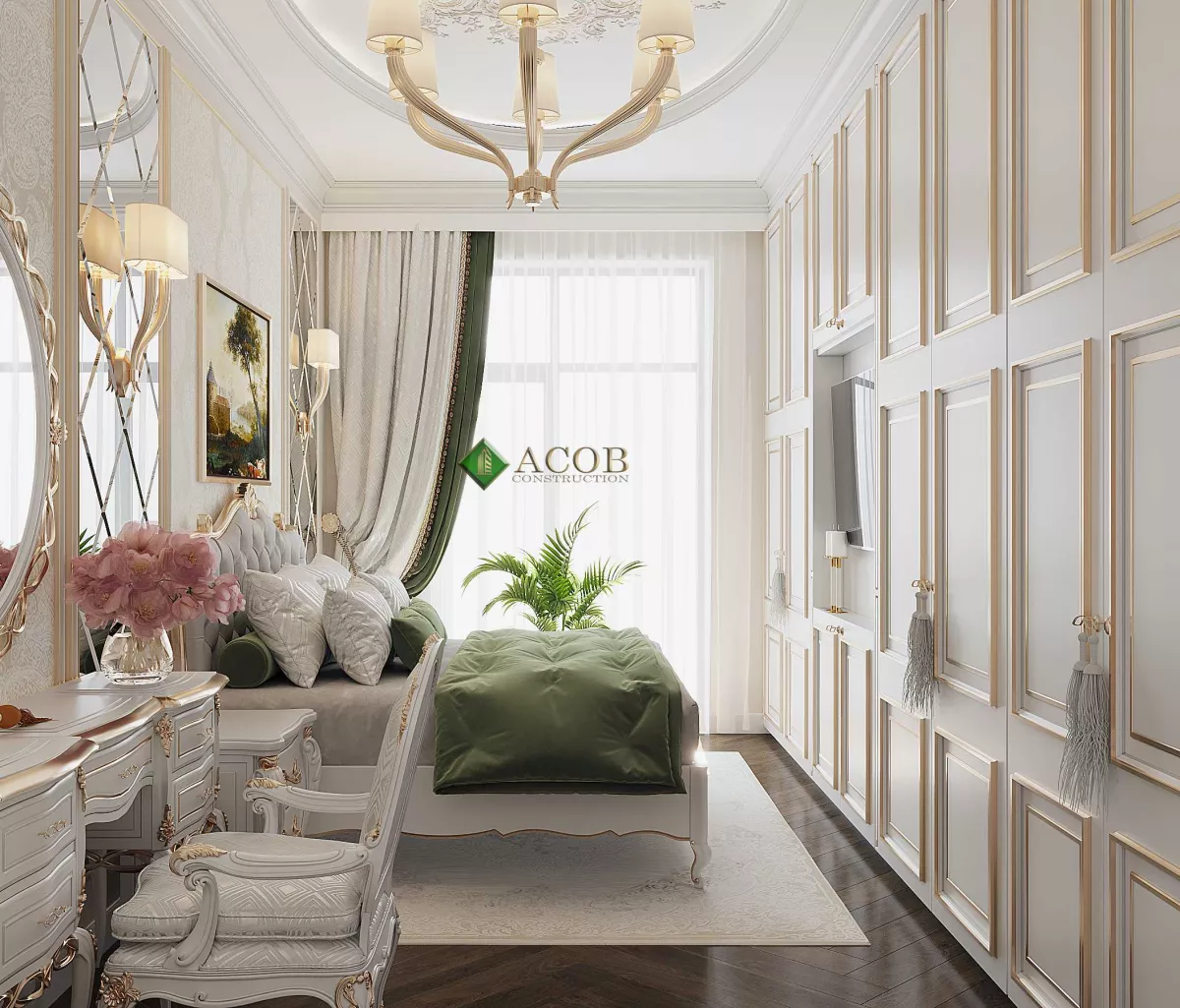 Ağ şəhər ( 200 m²) mənzilin interier dizaynı