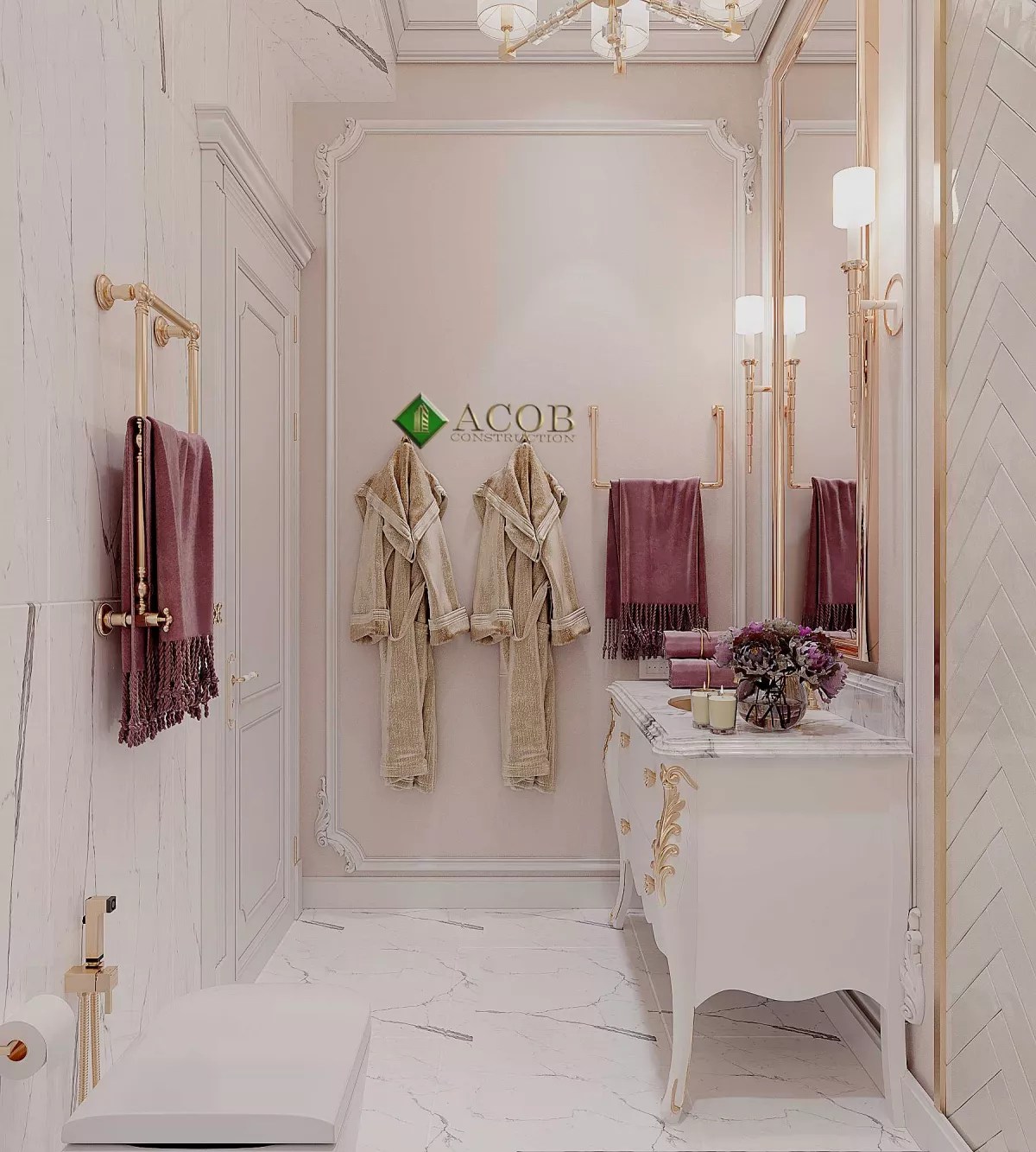 Ağ şəhər ( 200 m²) mənzilin interier dizaynı